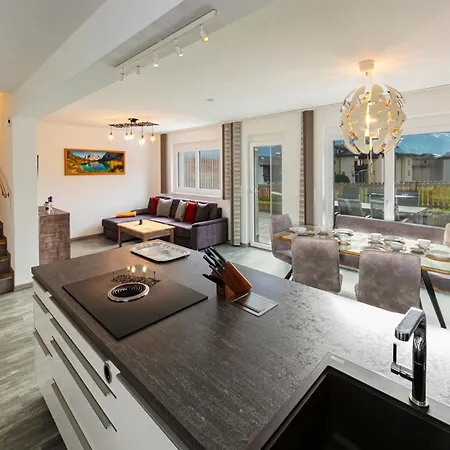 度假居 H19 - Modernes 145qm, 3sz, Wellnessbereich Mit Sauna Und Dachterrasse Mit Panoramablick, Kuehlen Und Heizen Mit Geothermie 菲根